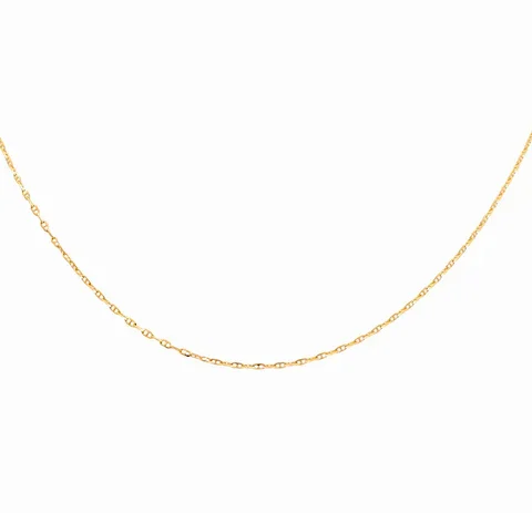 14K Yellow Gold Italian Mariner Chain / Size: 1mm 16" / Weight: 1.8 GR / 655-10151