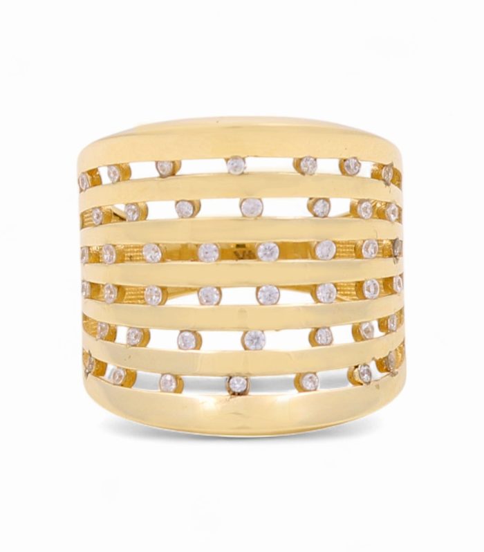 14k Fashion Women's Ring with Cz / Weight 3.7 GR / COWR4FS-30