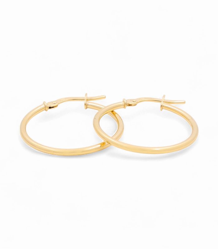 14K Yellow Gold Hoops Earrings / Size: 1.5mmx20mm / Weight: 0.9 GR / 240-00732
