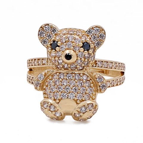 14k Women's Bear Ring with Cz / Weight 4.2 GR / BOWR4BR
