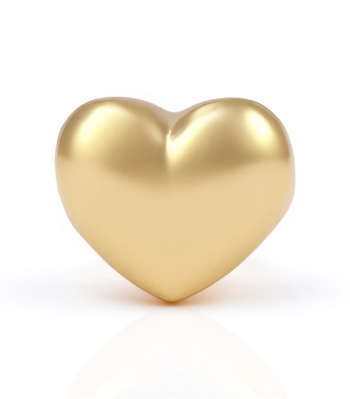 10K Yellow Gold Heart Women's Ring / Size: 7.5 / Weight: 2.5 GR / Y24-883