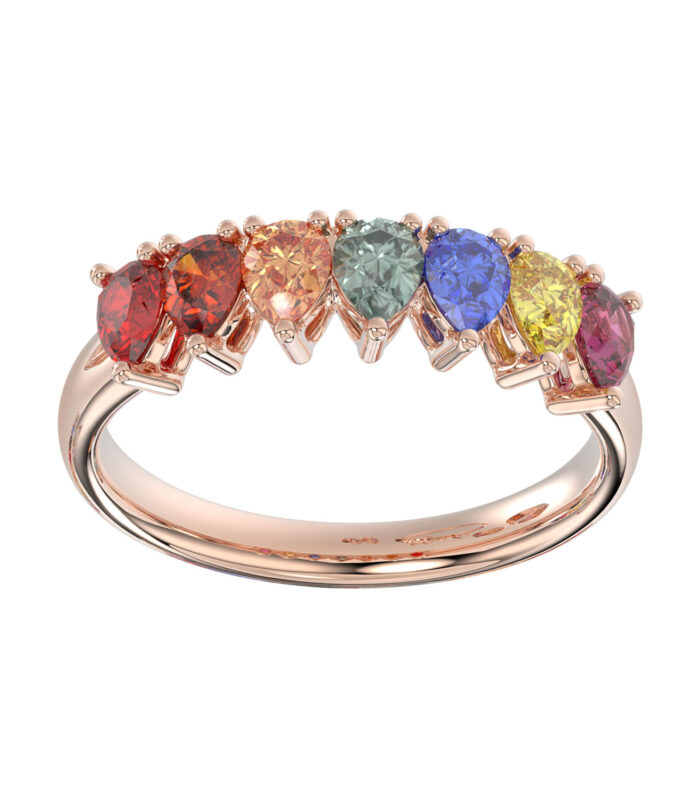 LADIES RING 1.40CT PEAR DIAMOND 14K ROSE GOLD (CENTER STONE MIX-1.40CT)