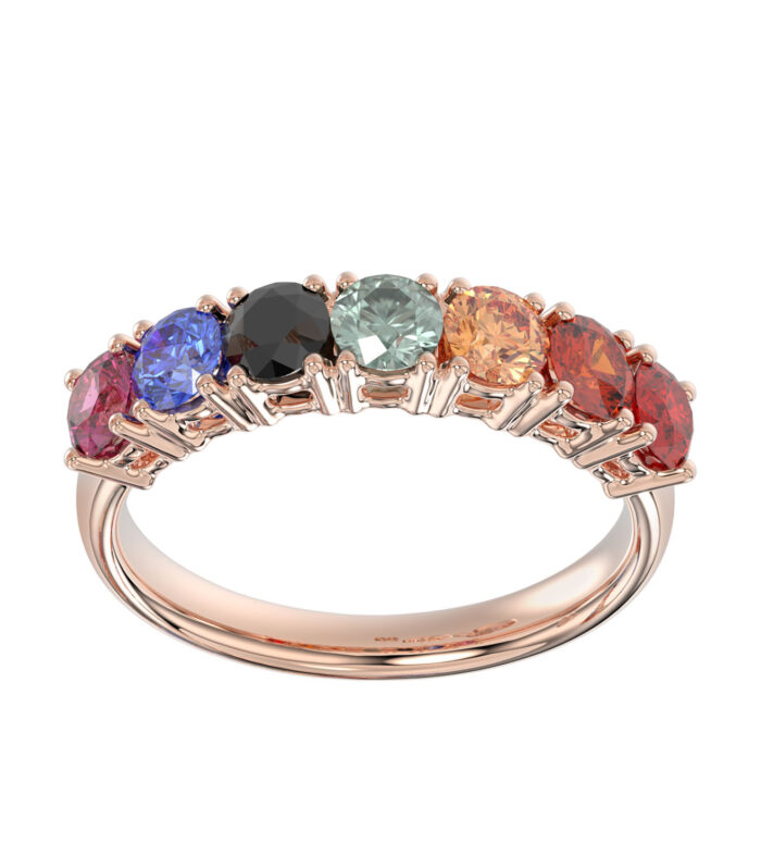 LADIES RING 1.55CT ROUND DIAMOND 14K ROSE GOLD (CENTER STONE MIX-1.55CT)