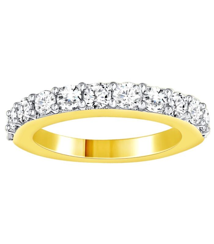 LADIES BAND 1.00CT ROUND DIAMOND 14K YELLOW GOLD