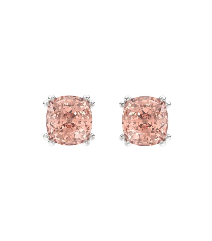 ETERNAL BLUSH COLLECTION 14K WHITE GOLD 2.00CT PINK CUSHION DIAMOND LADIES EARRINGS